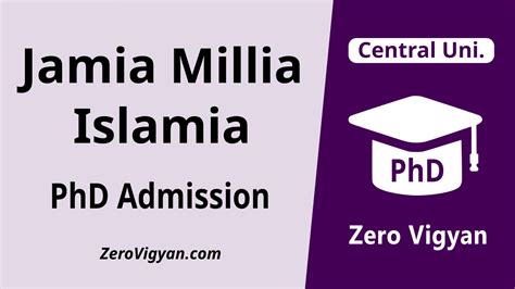 Jamia Millia Islamia JMI PhD Admission 2023 24 Dates Application