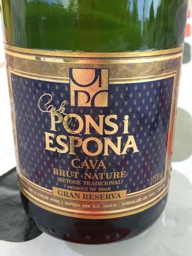 Carles Pons I Espona Gran Reserva Brut Nature Cava Vivino