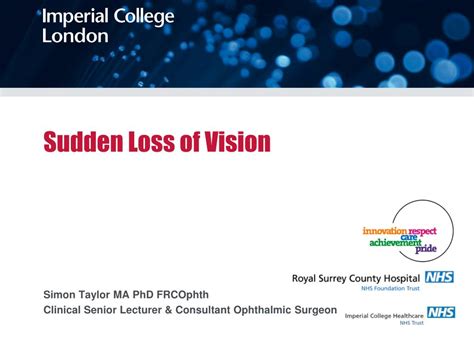 Ppt Sudden Loss Of Vision Powerpoint Presentation Free Download Id