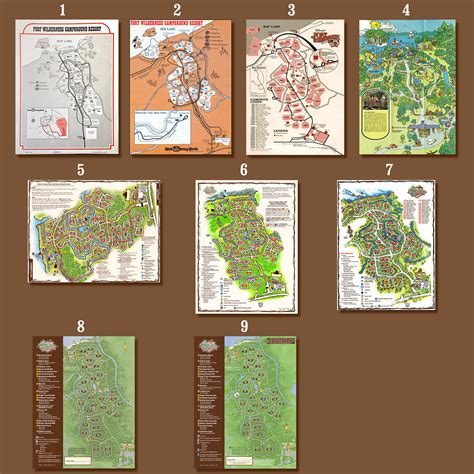 Fort Wilderness Campground Map Sign Print Poster Wall Art Decor