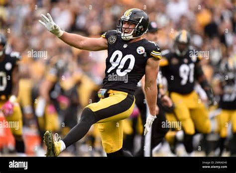 Pittsburgh Steelers Outside Linebacker Tj Watt 90 Celebrates After