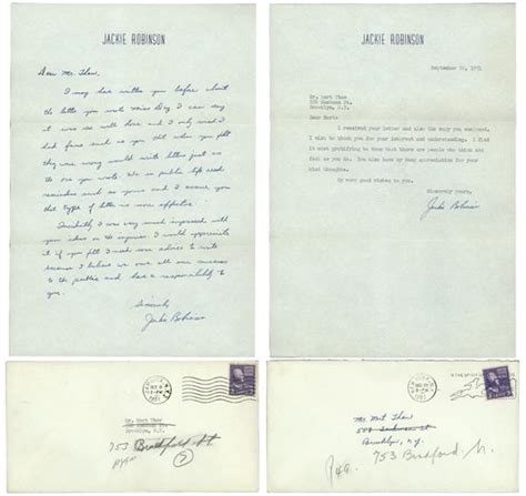 Jackie Robinson Signed Letters (2)