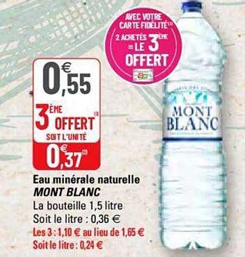 Promo Eau Minérale Naturelle Mont Blanc chez G20 iCatalogue fr