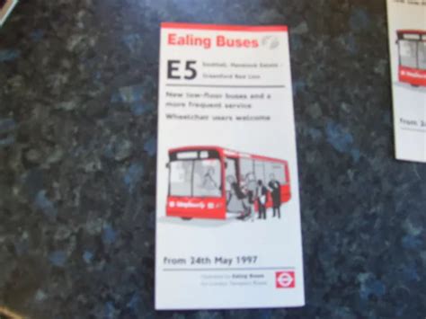 FIRST LONDON BUSES Bus Timetable-Route E1-May 2002-Used Con £0.99 ...