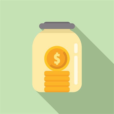 Jar Money Compensation Icon Flat Vector Work Benefit 21412062 Vector Art At Vecteezy