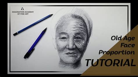 Learn How To Draw And Shade Old Age Face Proportion Old Woman Portrait How To Draw Wrinkle