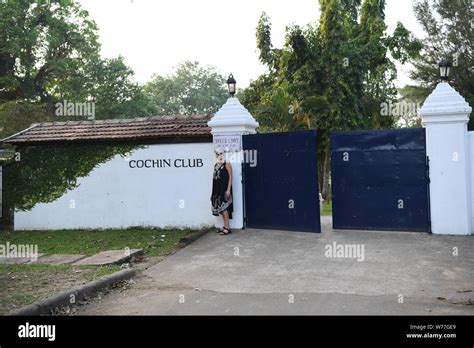 Entrance to the Cochin Club, Fort Kochi (Cochin), Kerala, India Stock Photo - Alamy