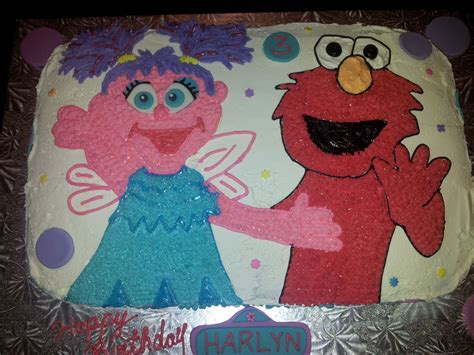 Elmo amd Abby Caddaby double slab cake. | Elmo, Elmo sesame street ...