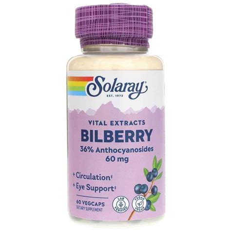 Bilberry Berry Extract 60 Mg Solaray