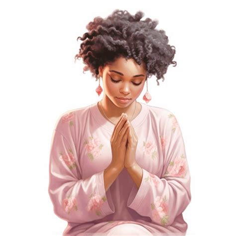 Black Woman Prayer Hands Clipart African American Clipart Png