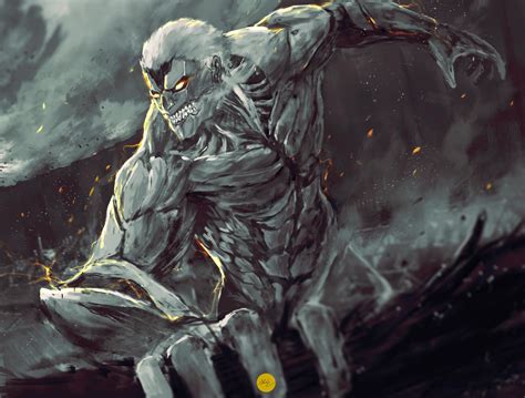 Art Painted The Armored Titan Attack On Titan Rmanga