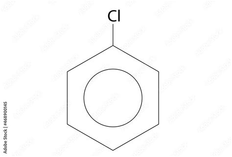 Chlorobenzene structure (Molecular structure formula of Chlorobenzene ...