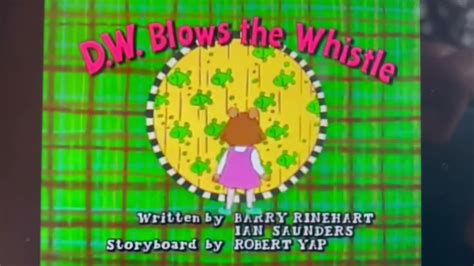 Arthur Dw Blows The Whistle Title Card Youtube