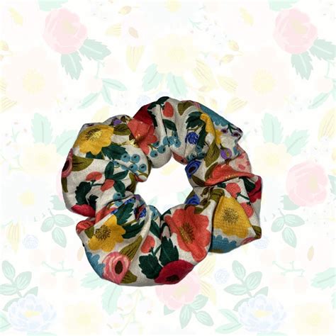 Rifle Paper Blossom Scrunchie 100 Cotton Floral Hair Scrunchies