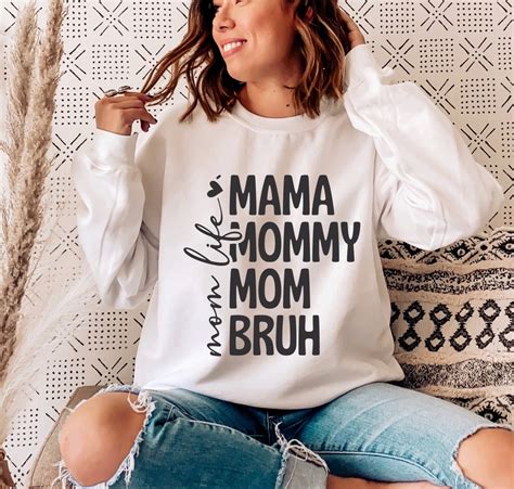 Mama Mommy Mom Bruh SVG PNG Funny Mom Svg Mothers Day Svg Mom Shirt