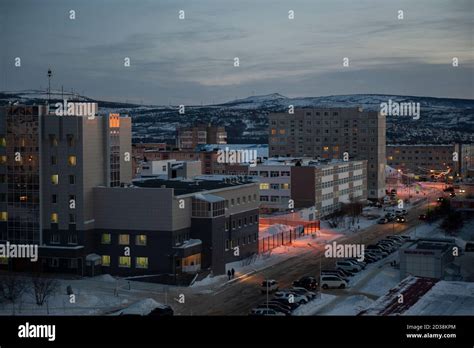 View of Magadan, the capital of Russia's Far East Kolyma Stock Photo ...