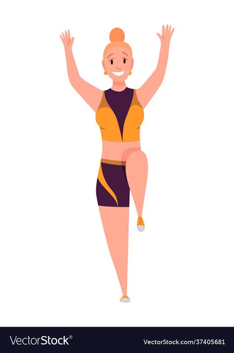 Over Size Woman Adult Lush Lady In Sport Clothe Vector Image