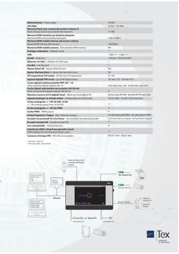 Tutti I Cataloghi E Le Schede Tecniche TEX COMPUTER SRL