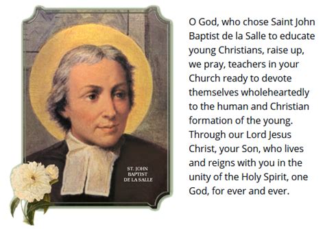 Prayer For Inspiration From De La Salle