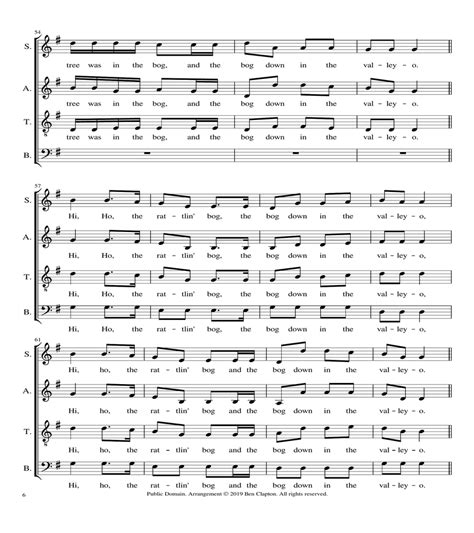 Rattlin' Bog by Traditional - 4-Part - Digital Sheet Music | Sheet ...