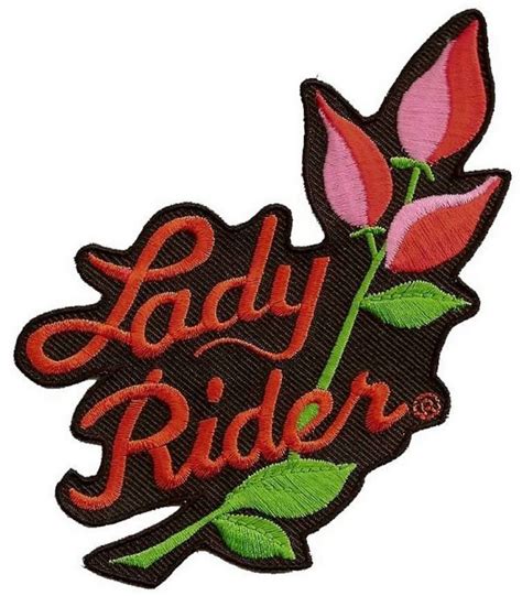 Red Roses Lady Rider Embroidered Biker Patch Leather Supreme