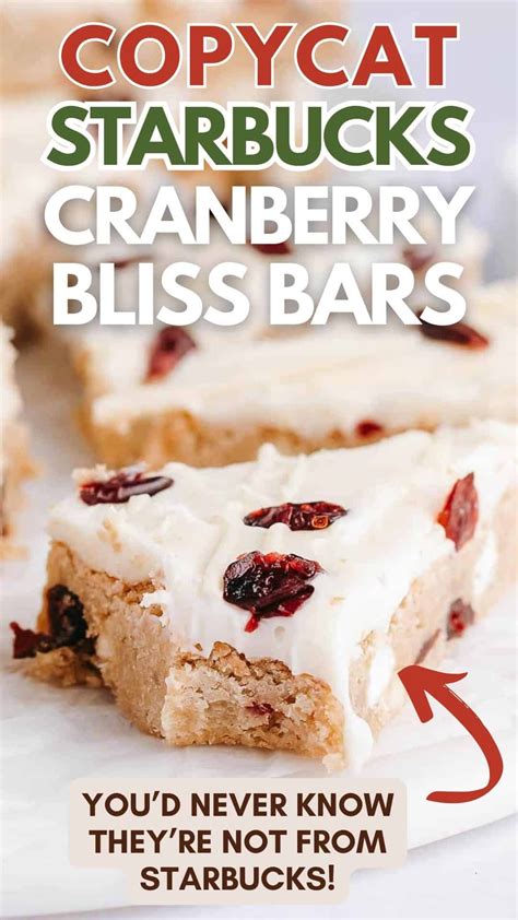 Cranberry Bliss Bars Starbucks Copycat Artofit