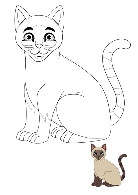 +7 Siamese Cat Coloring Page Terbaru 2021