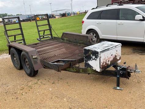 Hmde Skid Steer Trailer 67x10ft No Title Hamilton Maring Auction