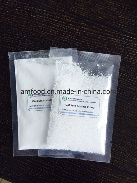 Food Grade Calcium Acetate Monohydrate Usp Bp Fcc Calcium Acetate