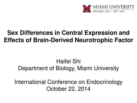 Ppt Sex Differences In Central Expression And Effects Of Brain