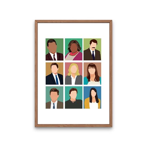 Parks and Recreation Tv Show Characters Poster Parks and Rec - Etsy