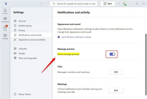 How To Turn Message Preview On Or Off In Microsoft Teams On Windows