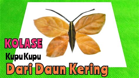 Cara Membuat Kolase Kupu Kupu Dari Daun Kering Youtube