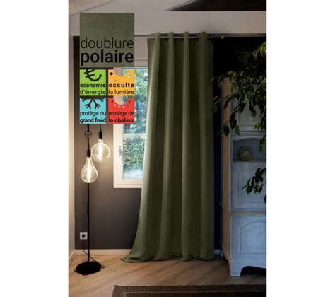 Rideau Occultant Isolant Phonique Polaire 140 X 260 Cm Inuit Romarin