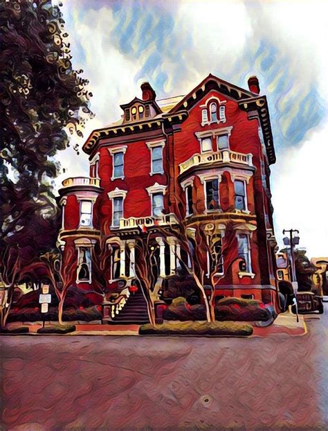 Red Mansion Digital Art by John McNulty | Fine Art America