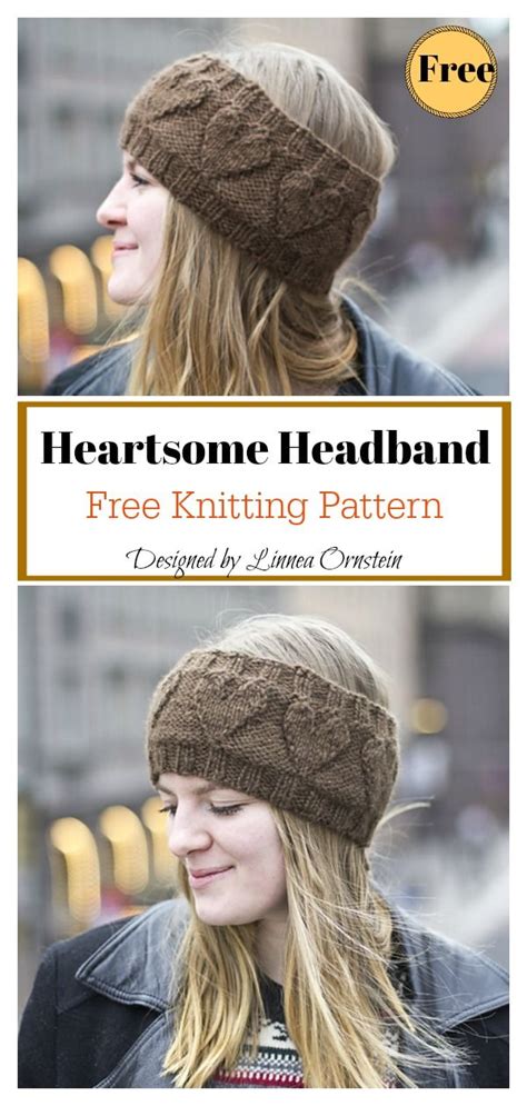 Heartsome Headband Free Knitting Pattern Knitted Headband Free