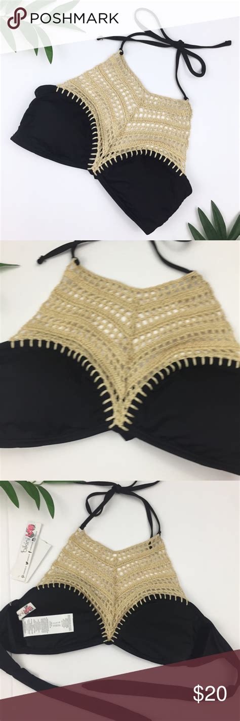 3 15 The Bikini Lab Crochet Halter Bikini Top Bikini Tops