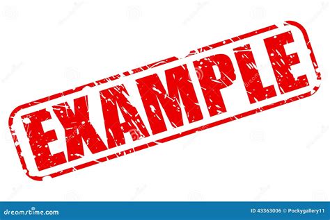 Example Red Stamp Text Stock Vector Image 43363006