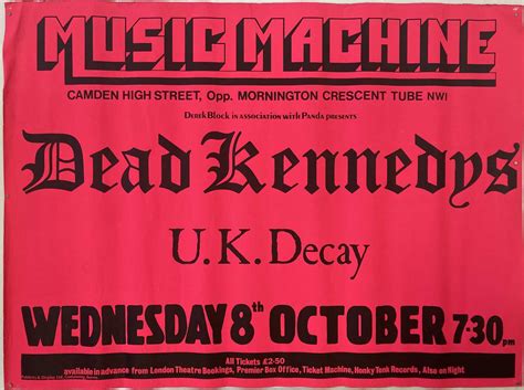 Lot 333 Dead Kennedys Concert Poster
