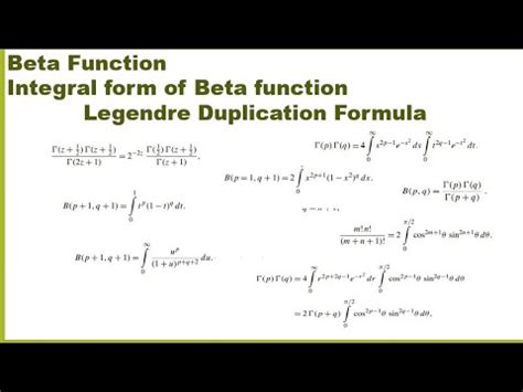 Beta Function Legendre Duplication Formula Connection Of Beta