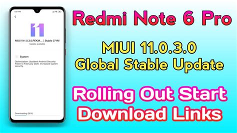 Redmi Note 6 Pro MIUI 11 0 3 0 Global Stable Update Rolling Out Start