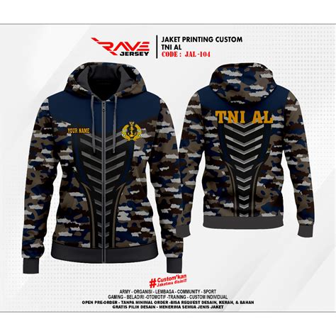 Jual Jaket Loreng Tni Al Angkatan Laut Army Full Printing Sublim Custom