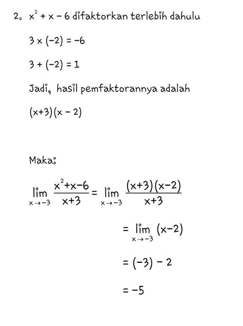 Detail Contoh Soal Limit Fungsi Pemfaktoran Koleksi Nomer 13