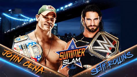 John Cena Vs Seth Rollins Wwe Summerslam 2015 Youtube