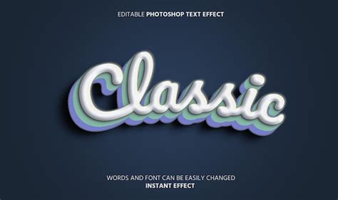 Effet De Texte Classique Modifiable Psd Premium