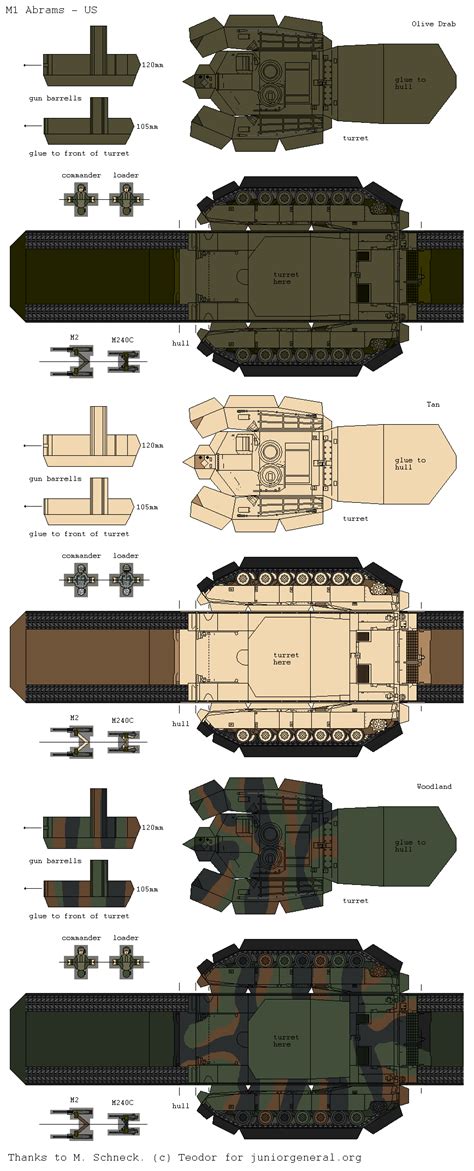 M1 Abrams Tank 3 D Fold Up Paper Tanks Paper Models Papercraft