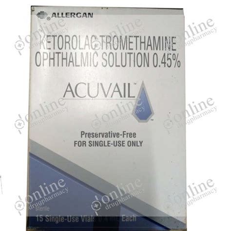 Acuvail Eye 15s 0 4 Ml Toradol Ketorolac Tromethamine Precaution