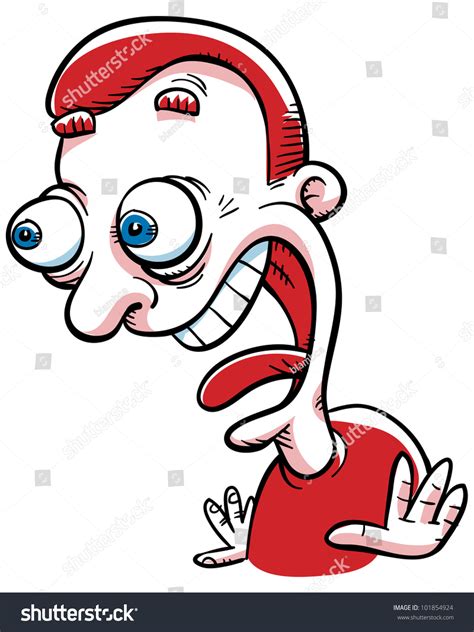 A Cartoon Man With Eyes Bulging With Excitement. Stock Photo 101854924 ...