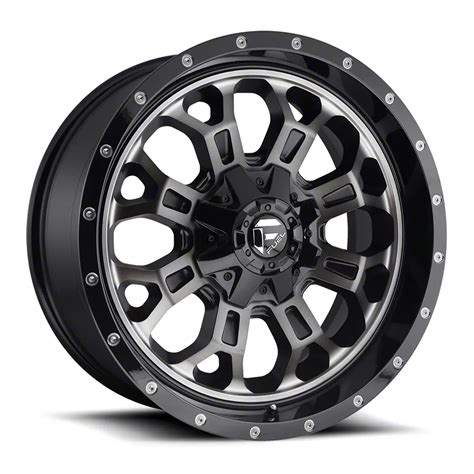 Fuel Wheels F Super Duty Crush Matte Black Machined Lug Wheel