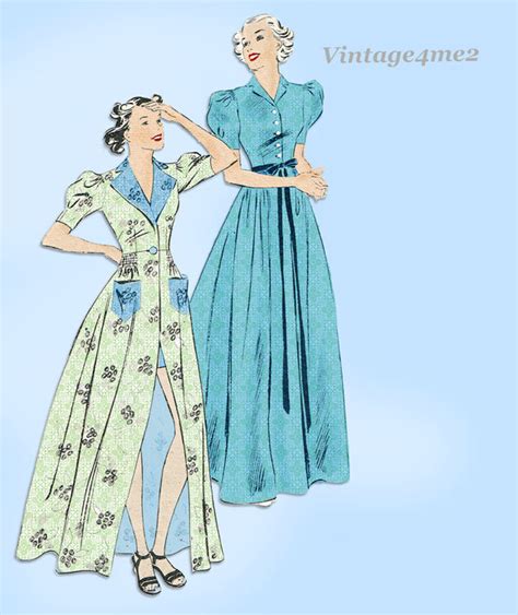 Butterick 7488 1930s Rare Misses Beach Or House Coat 32b Vintage Sewi Vintage4me2